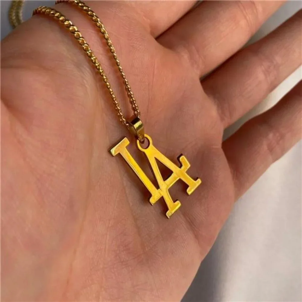 NEW MLB Los Angeles LA Dodgers Gold Team Pendant Logo Necklace 20
